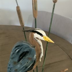Blue Heron Hand Painted Art