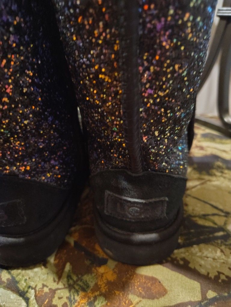 Size 7 Purple glitter Ugg Boots