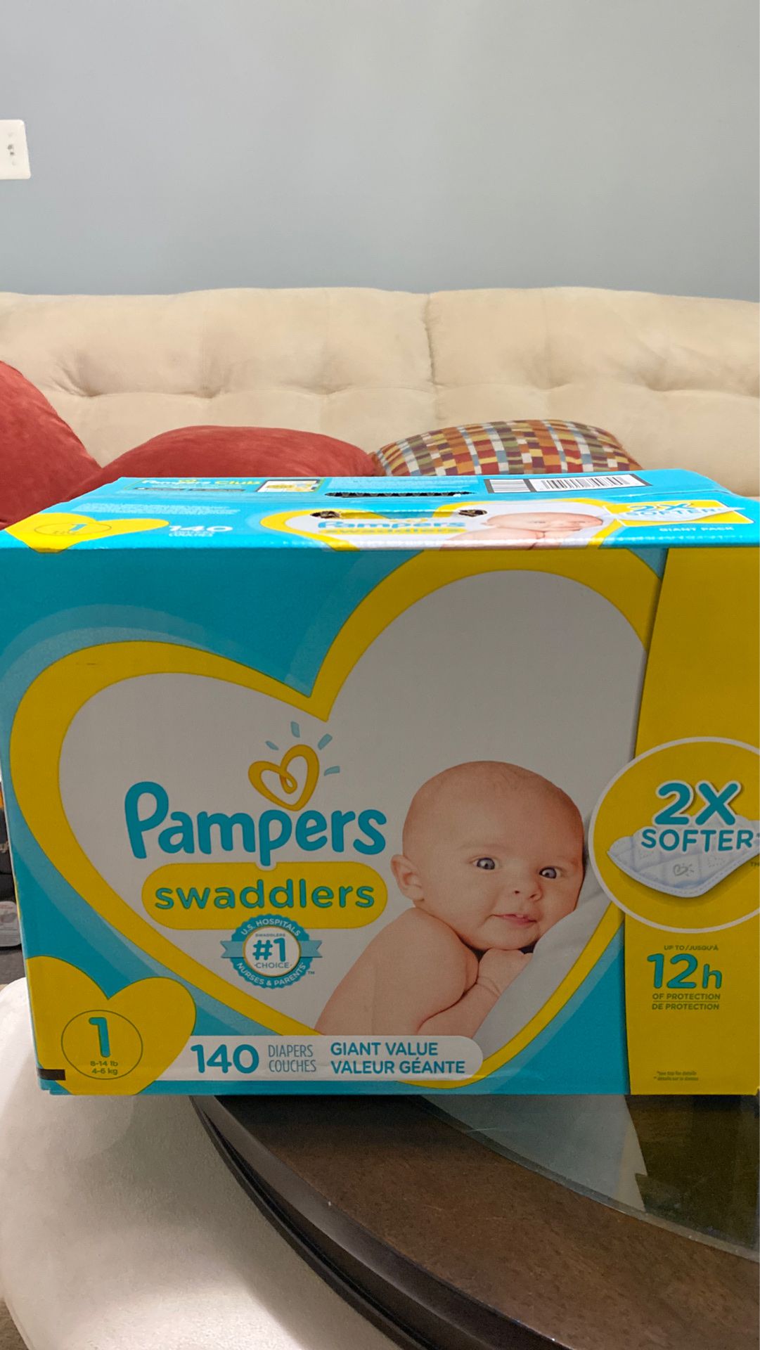 Pampers Swaddlers Diapers 140 count Size 1 - Unopened new box