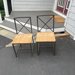 2 Chairs With Rush Seating 