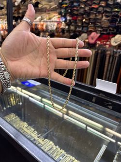 14k solid gold rope chain 24” long