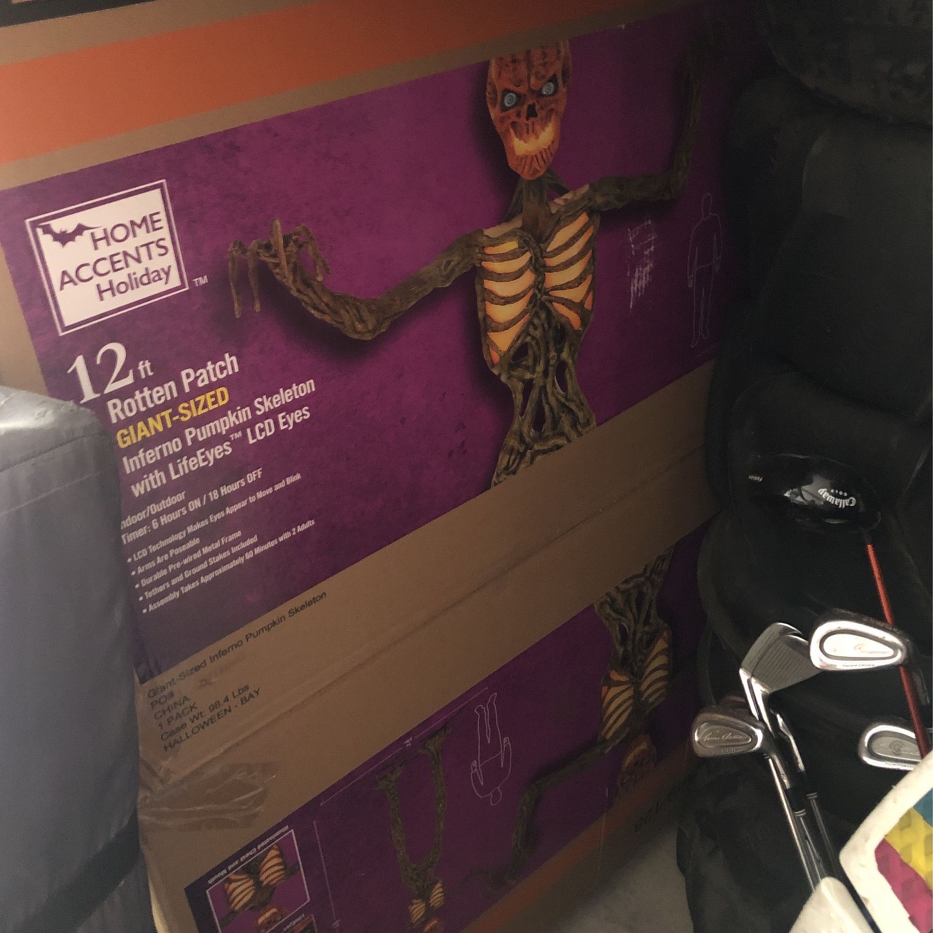 12ft Pumpkin Head Skeleton