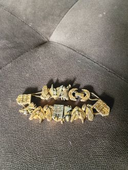 Gold religious bracelet