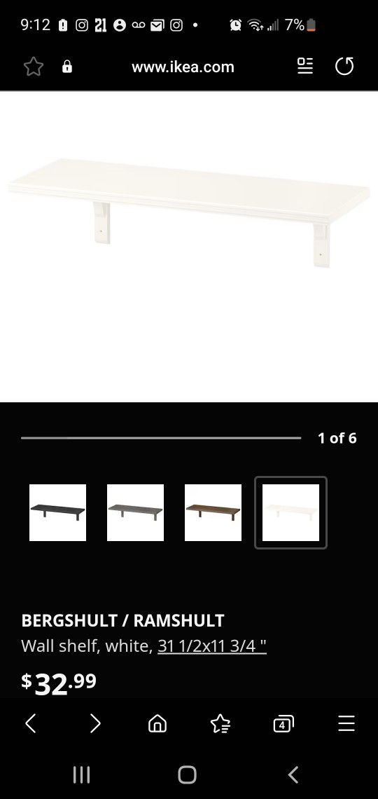 Ikea BERGSHULT white Shelf (2)