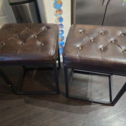 Counter Height Leather Stools 24 X 18