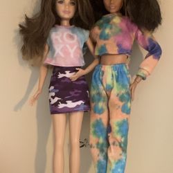 Two Barbie Dolls