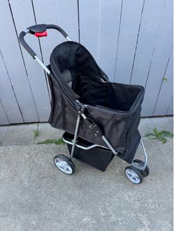 *LIKE NEW* Pet Stroller / Dog Stroller 3-Wheel, Classic Black Nylon