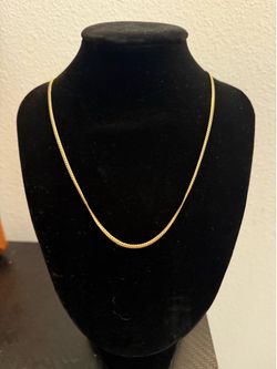 18kt cuban link chain 2mm 22”