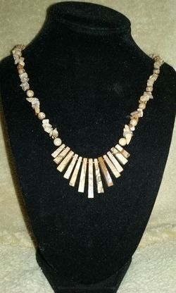 Handmade Brown Picture Jasper Necklace