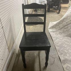 4 Black Wooden chairs