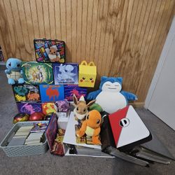 Huge Pokémon Card Lot w/ Binders, Rare Card ($150+), Plushies & More