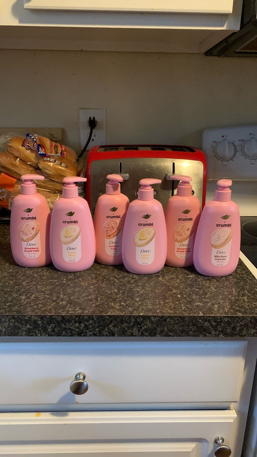 Dove “Crumbl Cookie “ Hand Soap Bundle-6 Items!($23.82+ Value)
