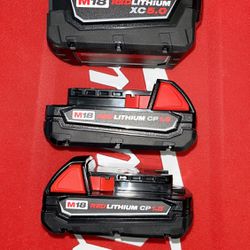 Milwaukee M18 Batteries All For $155