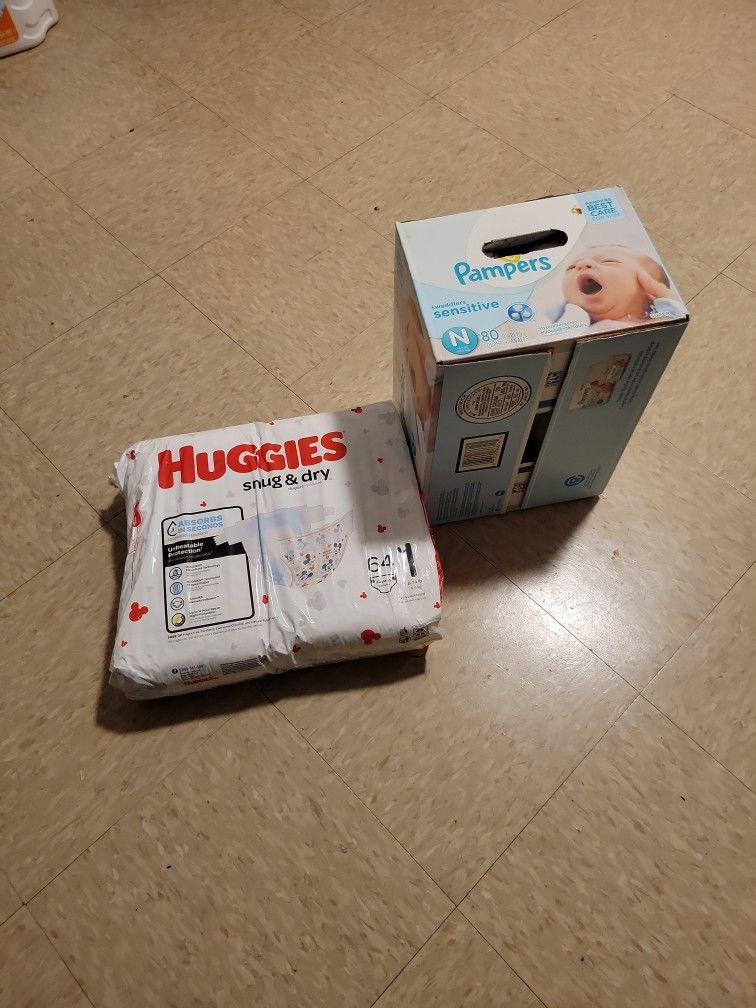 New Born Diapers (144 Total)