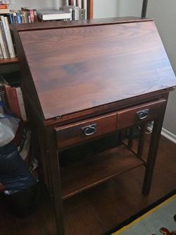 Solid Wood Secretary Writing Desk – $150 OBO
