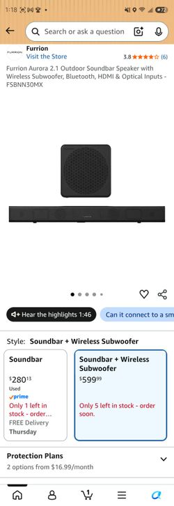 Furrion Outdoor 130w soundbar with subwoofer