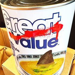 “Not So Great White Shark~Fin Soup” CAN + PLUSHIE/s