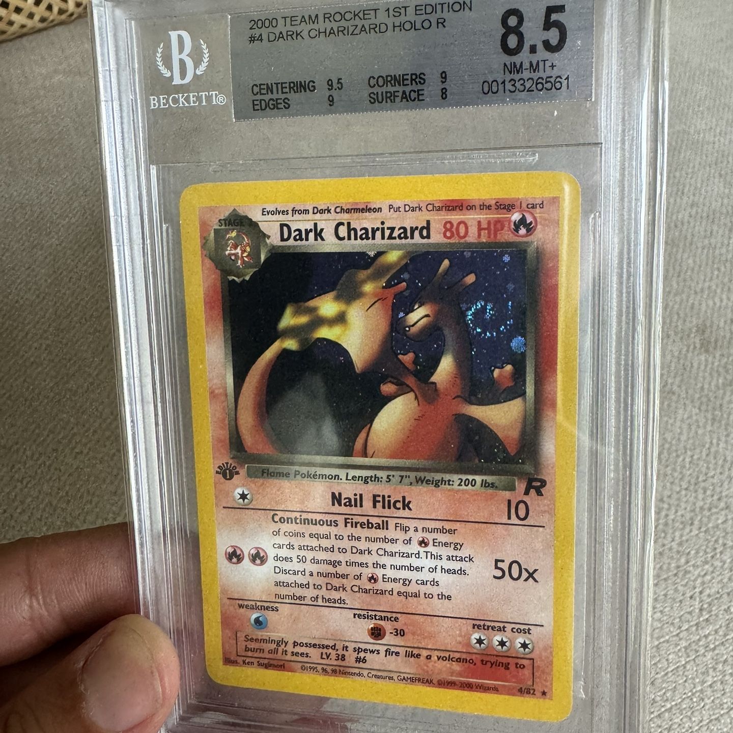 pokemon dark charizard card Pokmon  (21)  Team Rocket Toys 8.5 Subgrades Pokmon Dark Charizard 1st Edition