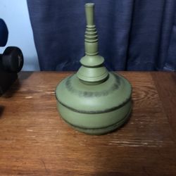 Not Sure What This is ?? Green Candle Holder And Top