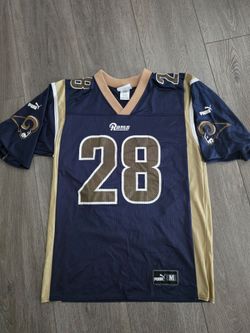 Vintage VTG Puma Marshall Faulk St. Louis Rams NFL Jersey Size Medium Navy Blue Marshall