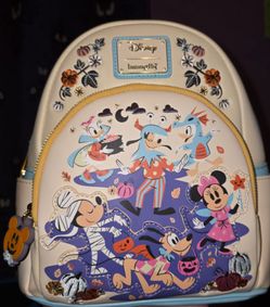 Brand New! Loungefly Disney Mickey Mouse & Friends Halloween Mini Backpack