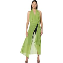 Long Chiffon Cocktail Dress Green New