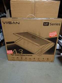 VIISAN VF3240 Large Format Flatbed Scanner – Factory Refurbished, A3 Size, 2400 DPI, CIS Sensor, Scan 297 × 420 mm (11.7" x 16.7") in 4 Sec, Frameless