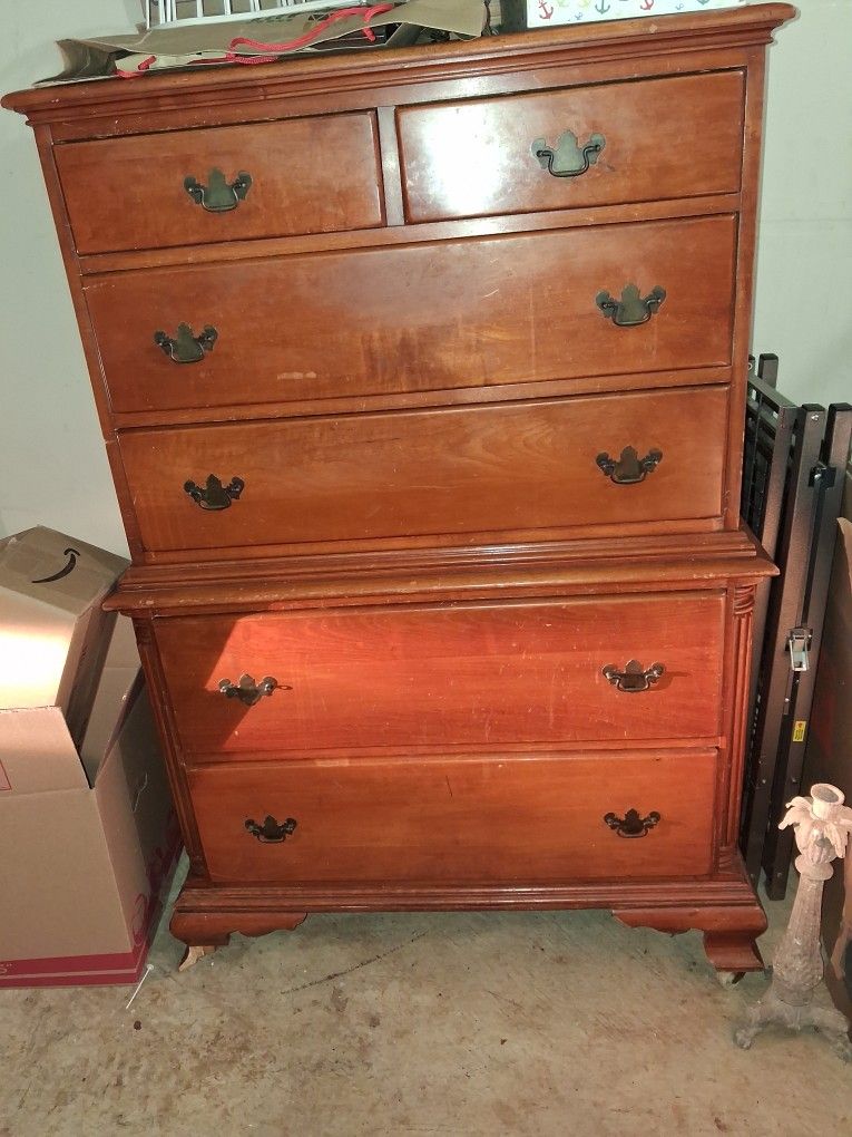 Antique Highboy, Bed and Nightstand
