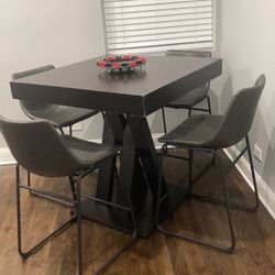Wood Table W/ 4 Chairs 