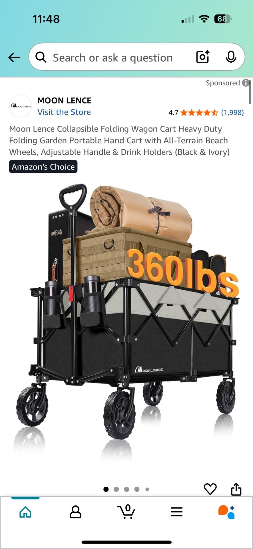 Moon Lence Folding Wagon