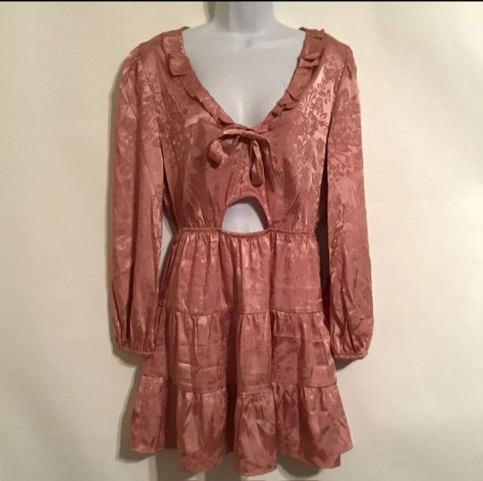 Pink Cinched Waist Dress