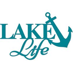 Lake Life with Anchor Metal Home Decor Sign