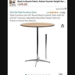 Brand New Round Wood Table 
