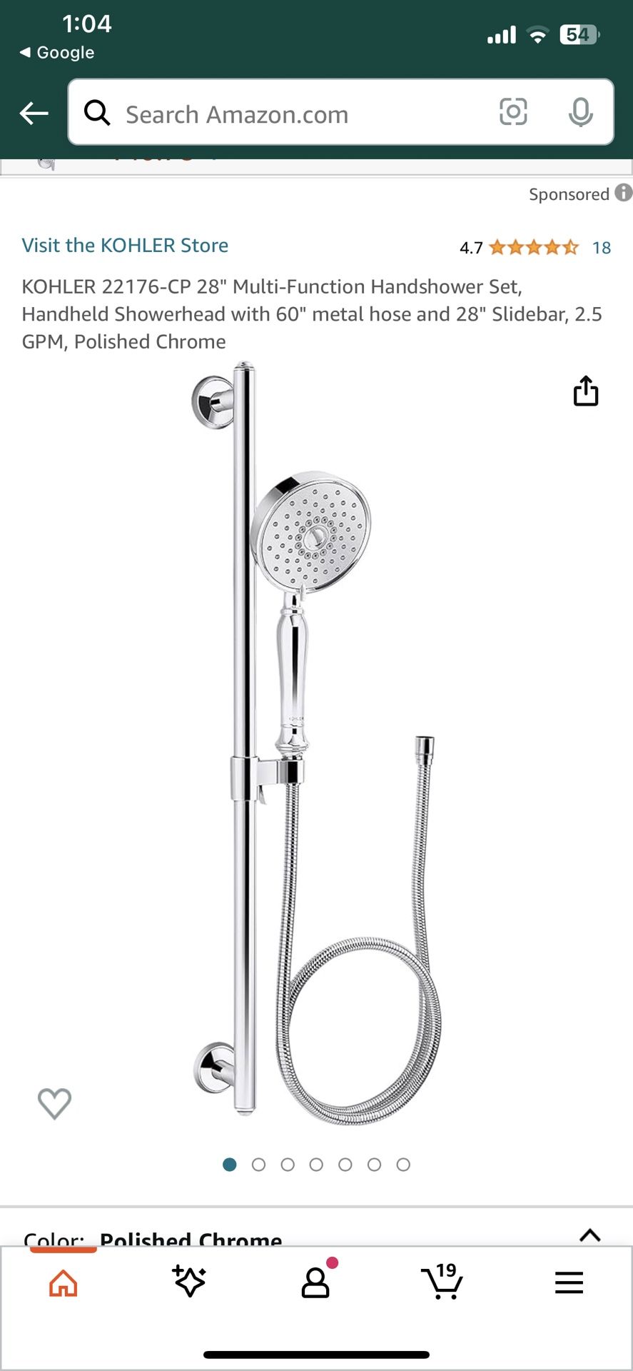 New Kohler Shower Head Kit Hardware