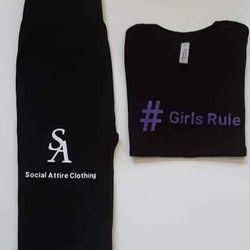 Black Leggings And Shirt Fit 