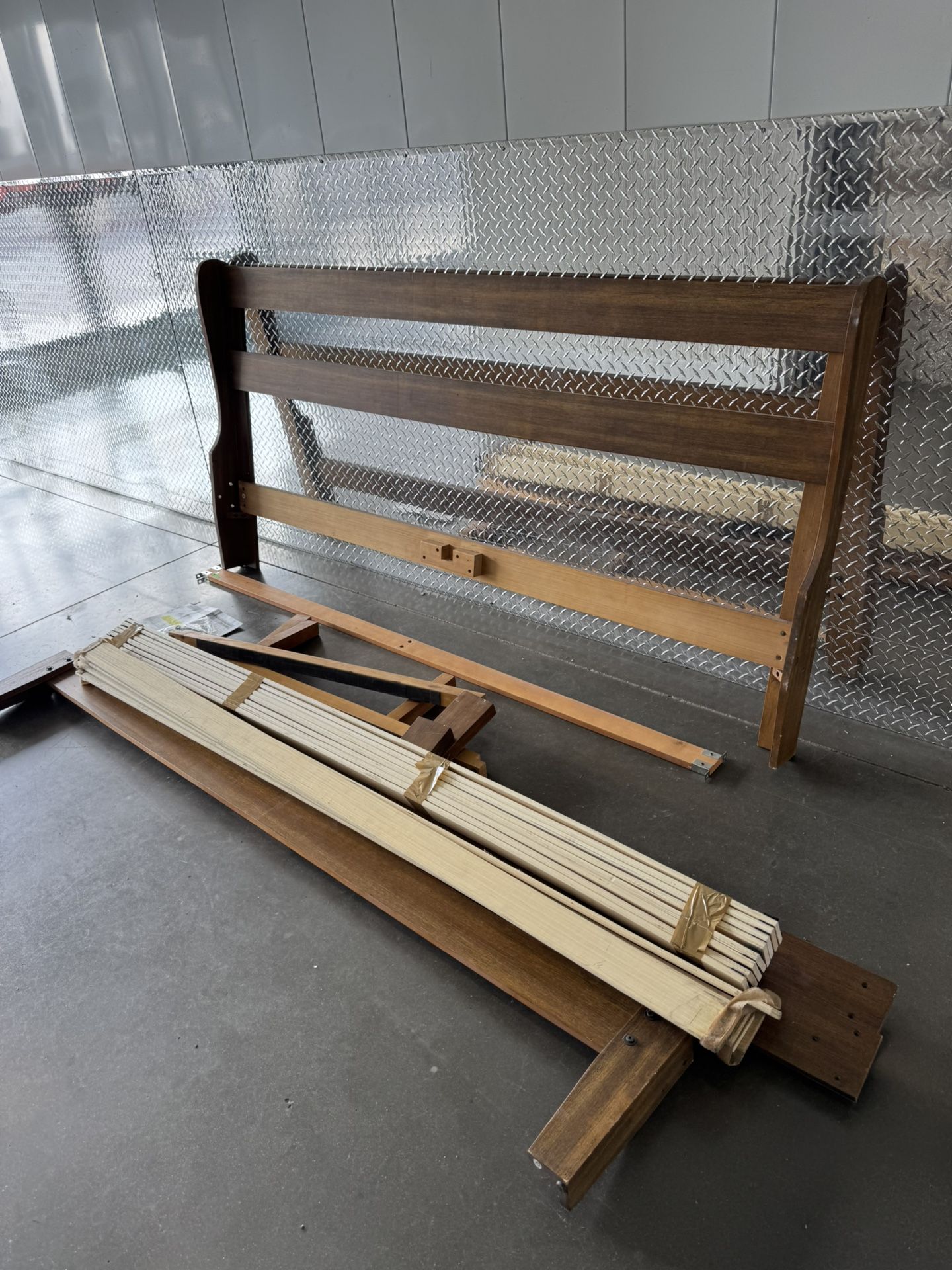 King Brown Wood Platform Frame