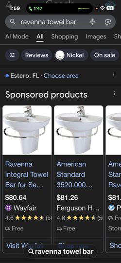 American standard Pedestal Sink With Towel Bar