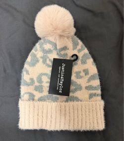 Justin & Taylor Leopard Print Pom Beanie