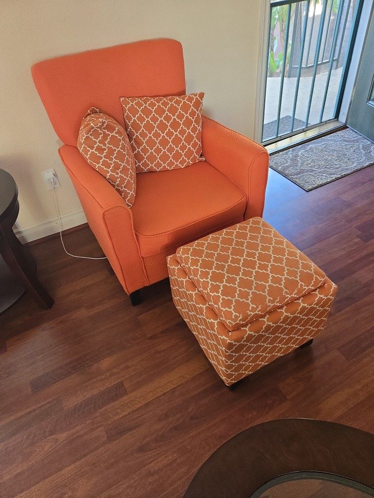 Orange Single Couch Chair