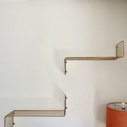Gold Metal Shelves