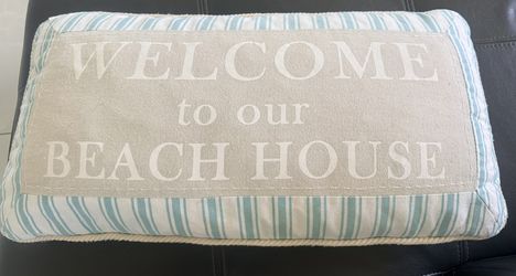 Decorative Pillow . Welcome To Our Beach House