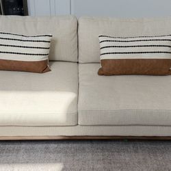 Wood Base Track Arm Sofa 