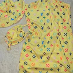 SALE Designer Playboy Bunny Yellow Dress - Medium