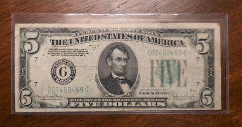 1934 D $5 Chicago Disrict