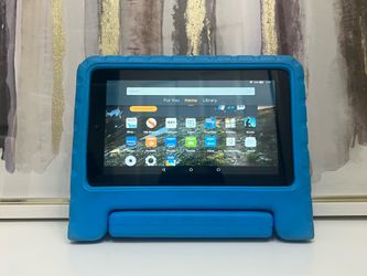 Amazon Fire 5th Gen 8” Tablet 8GB Black w/ Blue Case - $19