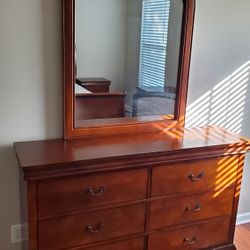 4 PCs Wood Bedroom Furniture Set With Bonus Mattress And Computer Desk