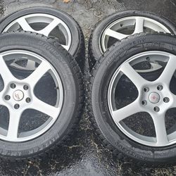 18" VOXX WHEELS - BRAND NEW BLIZZAK WINTER TIRES - MADE IN ITALY - 5x114.3 - 255/55/18