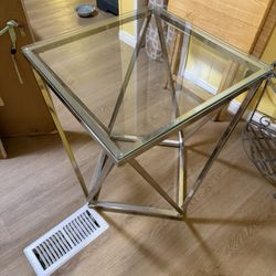 Glass top Side Table 