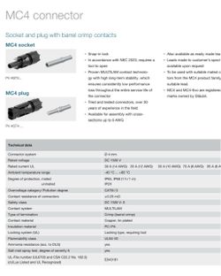 MC4 Solar Connector Socket and Plug Set