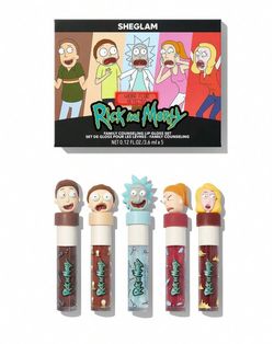 RICK AND MORTY Family Counseling Sheglam Shimmer Lip Gloss Set Gift Box